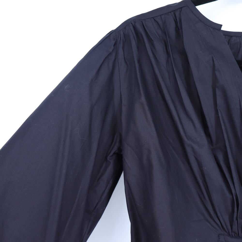 Mille Stevie Top Black Cotton Poplin Balloon Sleeve Blouse Women's S - Picture 5 of 10